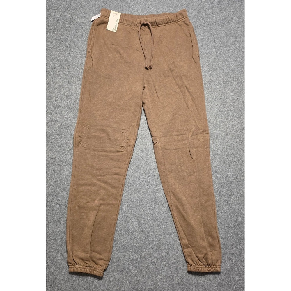 No Boundaries Mens Fleece Jogger Sweatpants Brown Small S Elastic Waist New